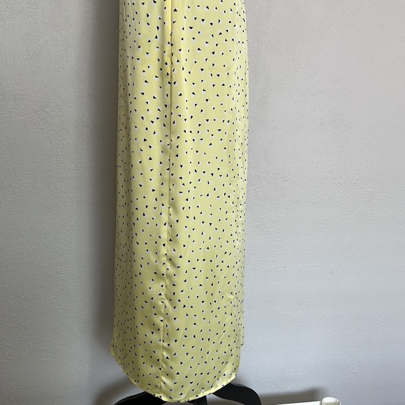 New Equipment Wrap Front Muti Media Silk Midi Dress Yellow Size 4 - Picture 9 of 16